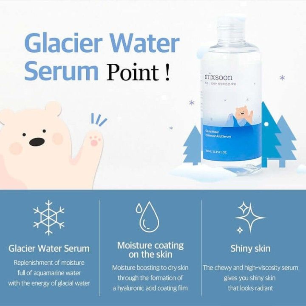 Mixsoon - Glacier Water Hyaluronic Acid Serum - Siero viso all'acido ialuronico