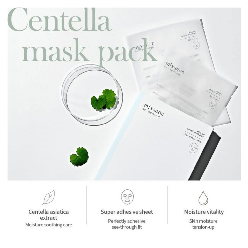 Mixsoon – Centella Mask – Maschera viso lenitiva e idratante