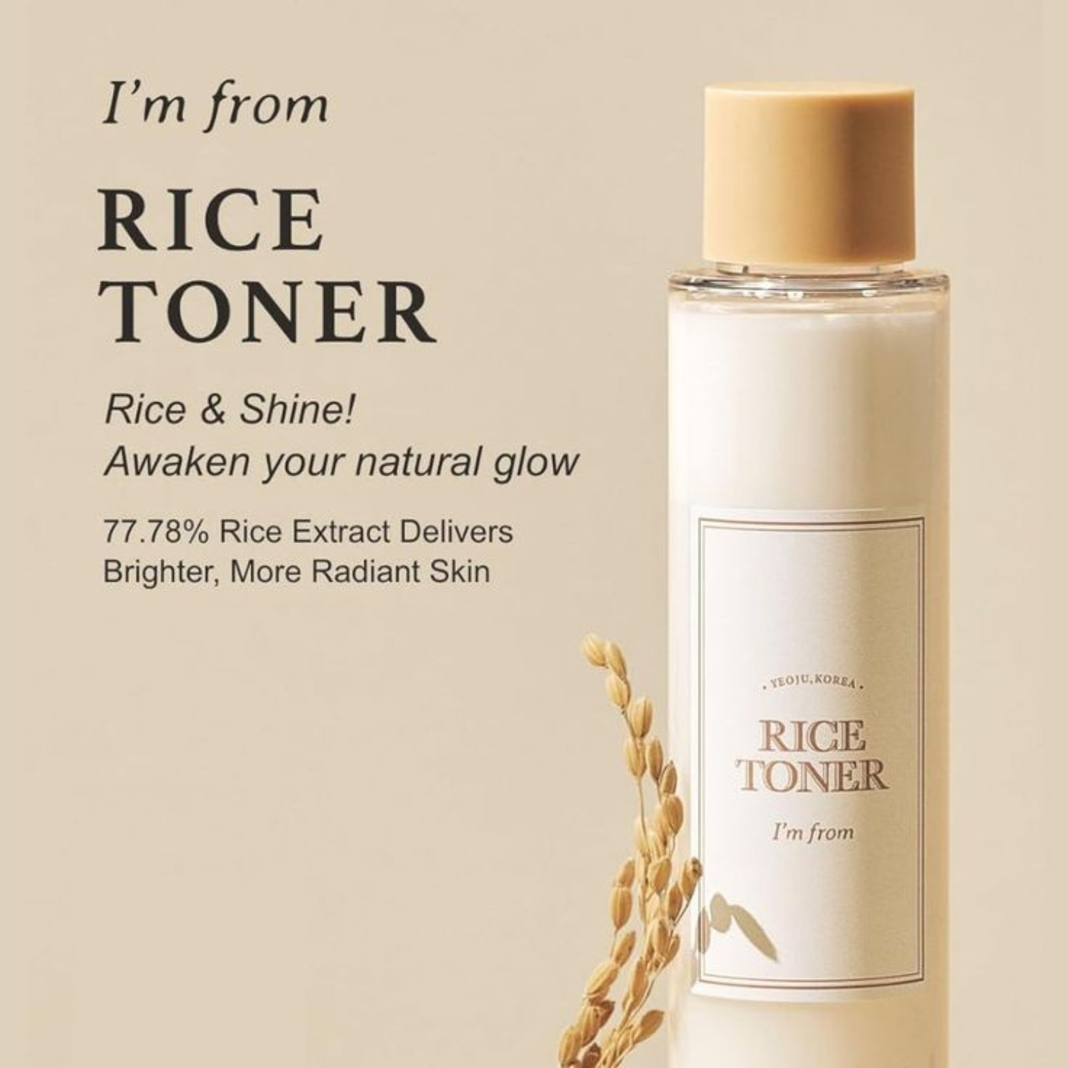 I'm From – Rice Toner – Tonico viso idratante & illuminante al riso