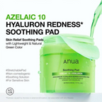 Anua – Azelaic Acid 10 Hyaluron Redness Soothing Pad – Dischetti viso lenitivi anti-rossori