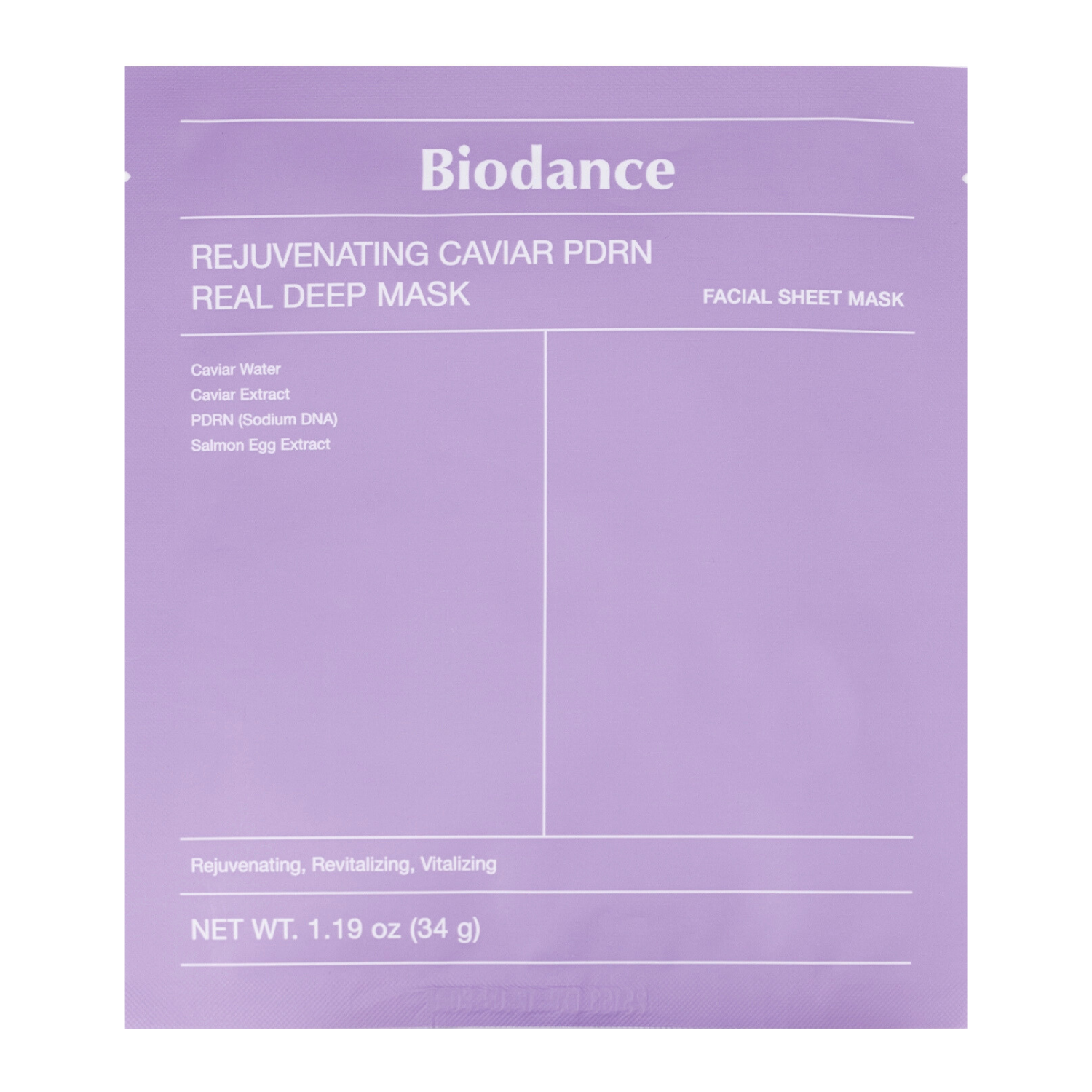 Biodance – Rejuvenating Caviar PDRN Real Deep Mask – Maschera viso rigenerante al caviale e PDRN