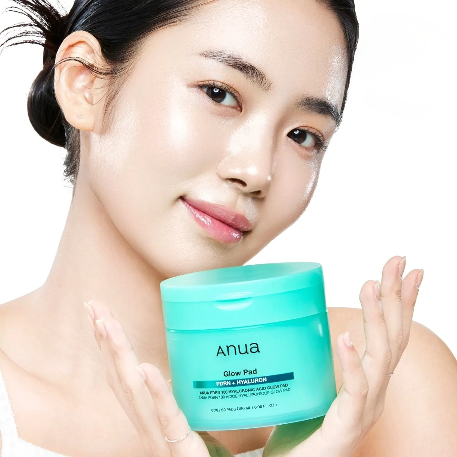 Anua – PDRN 100 Hyaluronic Acid Glow Pad – Dischetti viso illuminanti e idratanti
