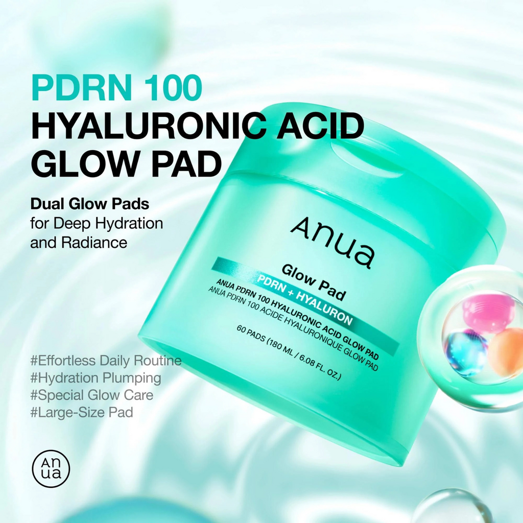 Anua – PDRN 100 Hyaluronic Acid Glow Pad – Dischetti viso illuminanti e idratanti