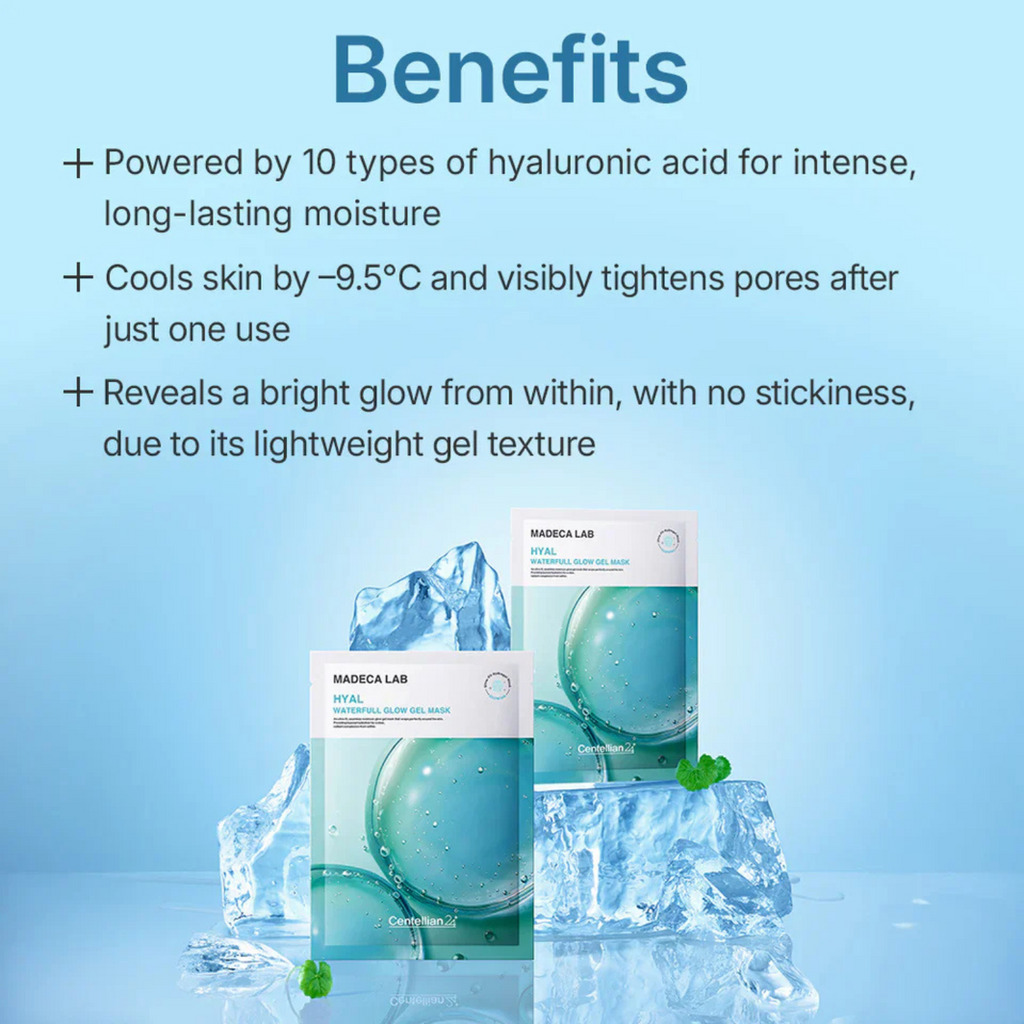 Centellian24 – Madeca Lab Hyal Waterfull Glow Gel Mask – Maschera viso in gel idratante e illuminante