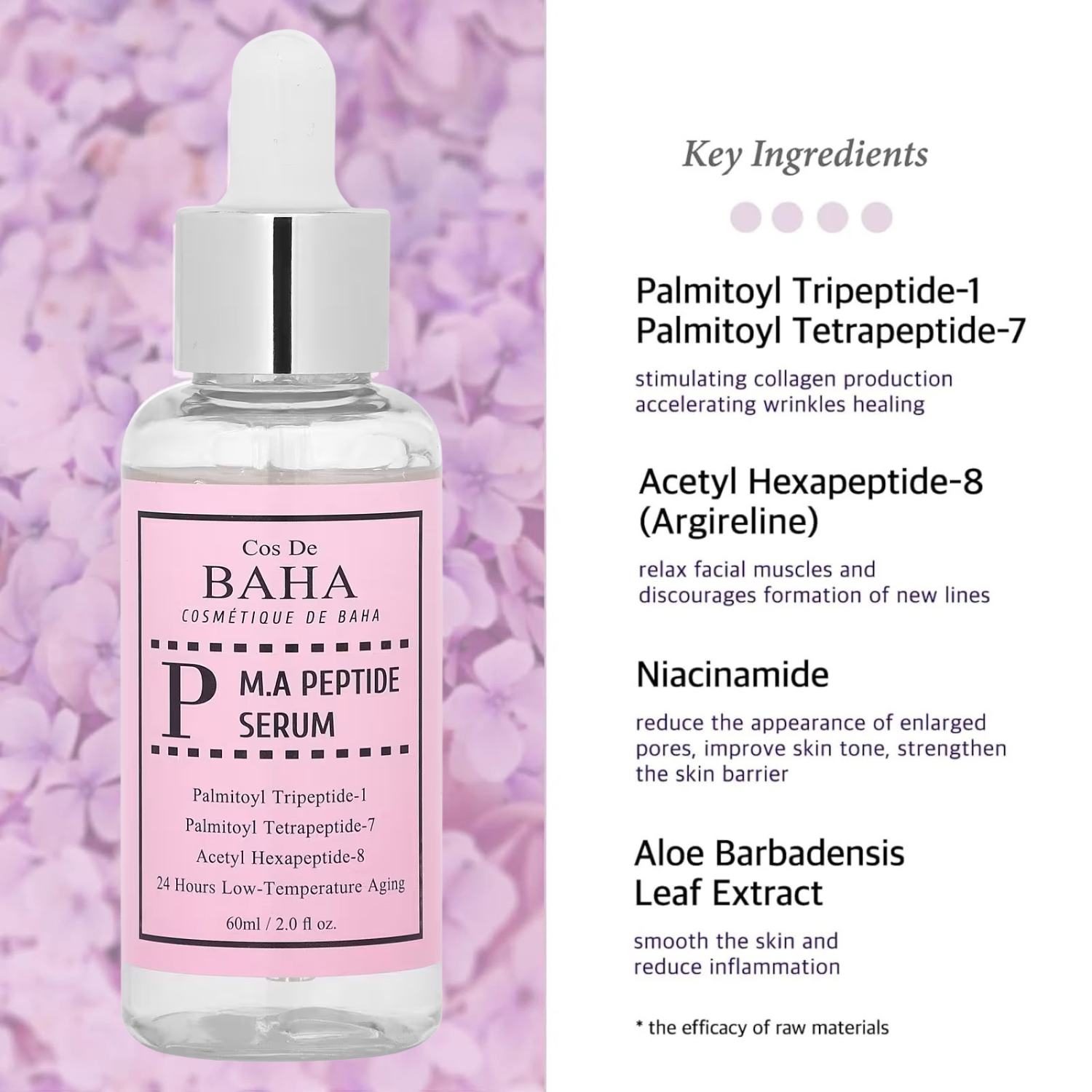 Cos De BAHA – Peptide Serum (P60) – Siero viso ai peptidi anti-age