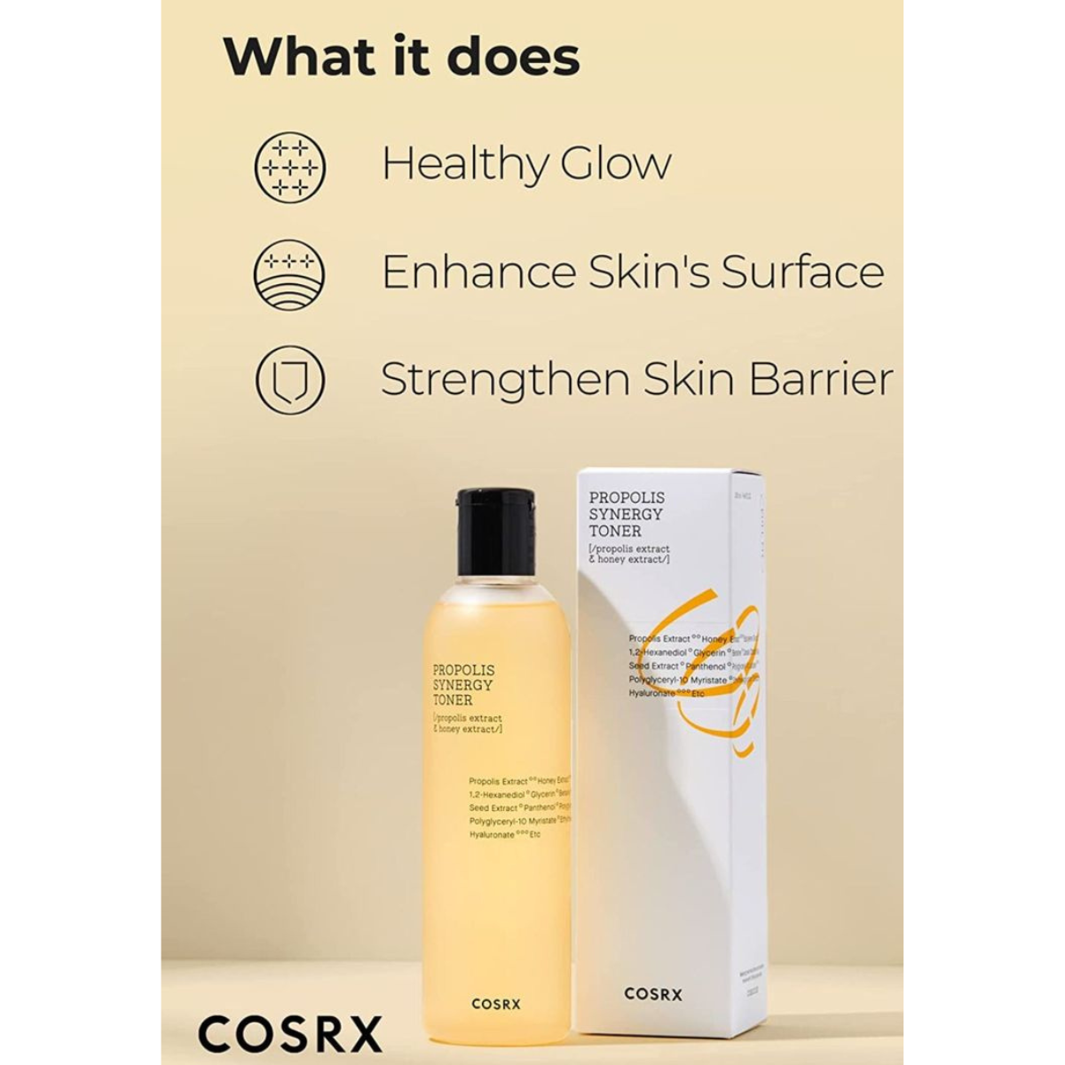 COSRX - Full Fit Propolis Synergy Toner - Tonico viso idratante e illuminante alla propoli