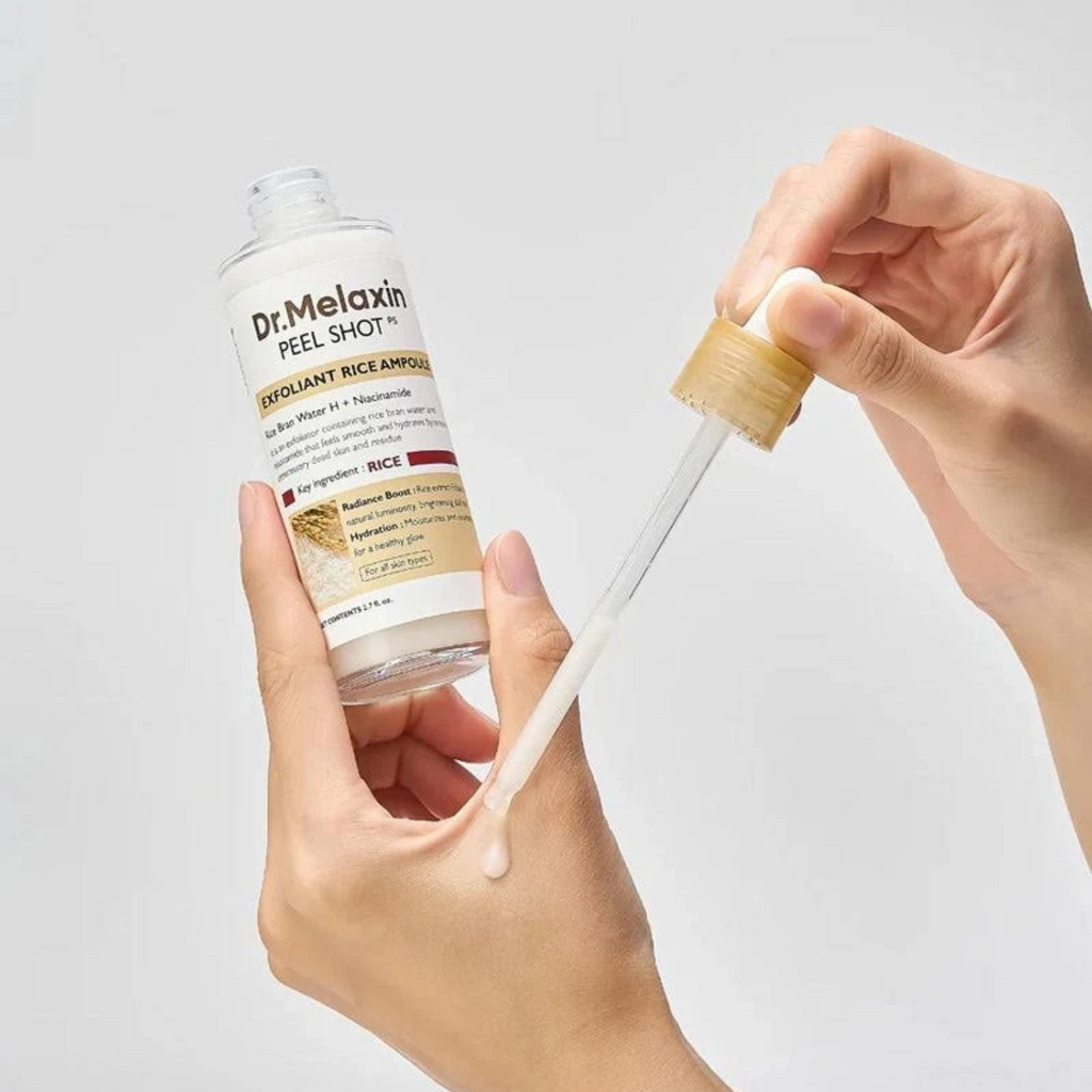 Dr.Melaxin – Peel Shot Exfoliant White Rice Ampoule – Ampoule viso esfoliante e illuminante al riso