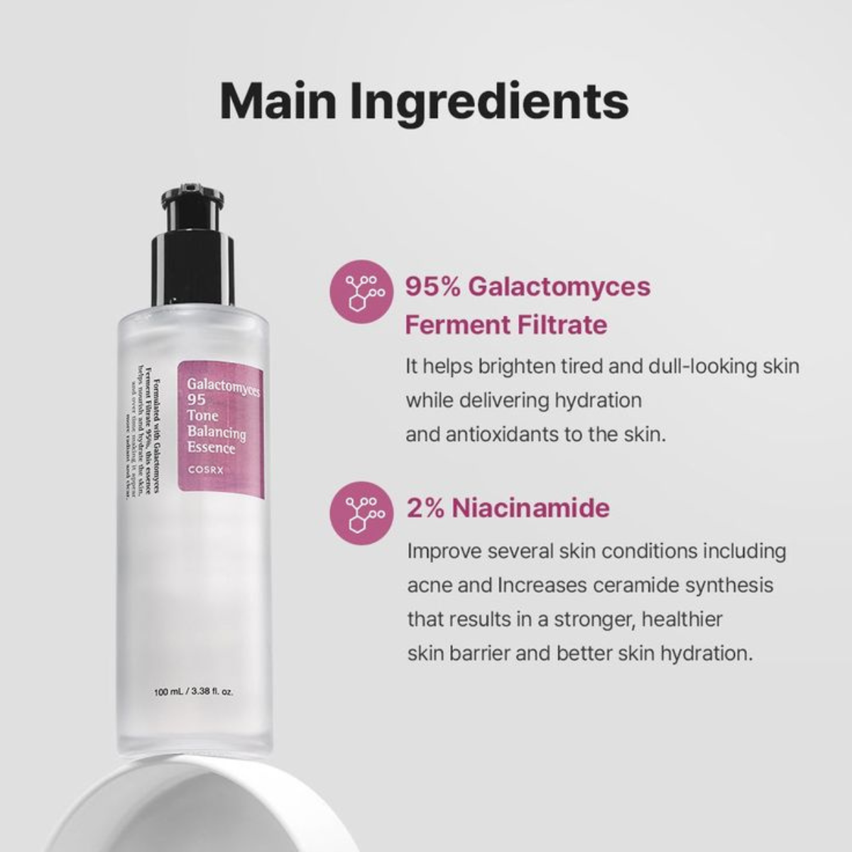 COSRX - Galactomyces 95 Tone Balancing Essence -Essenza viso illuminante e uniformante ai fermenti galactomyces