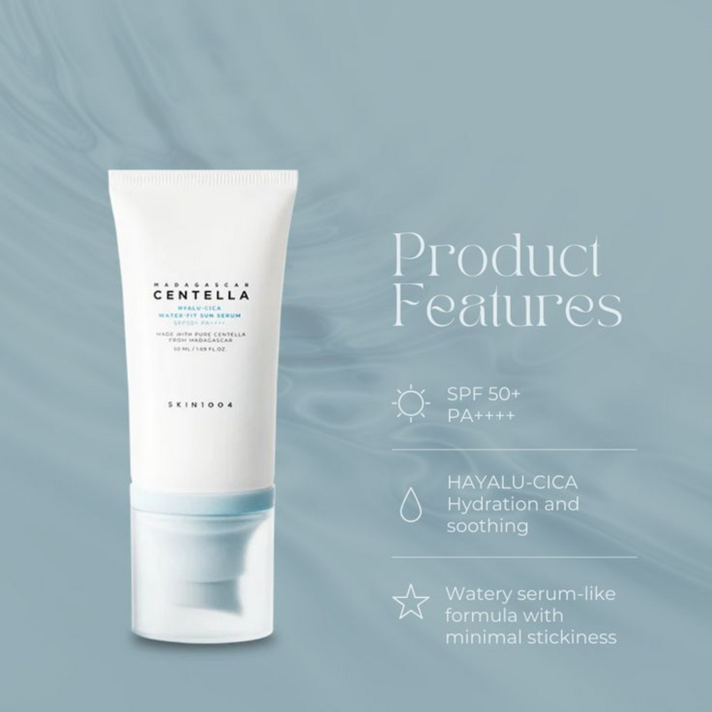 SKIN1004 – Madagascar Centella Hyalu-Cica Water-Fit Sun Serum – Siero solare viso idratante SPF50+