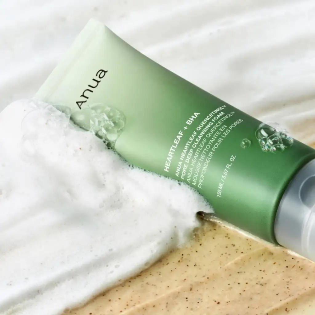 Anua - Heartleaf Quercetinol Pore Deep Cleansing Foam - Detergente viso schiumogeno purificante