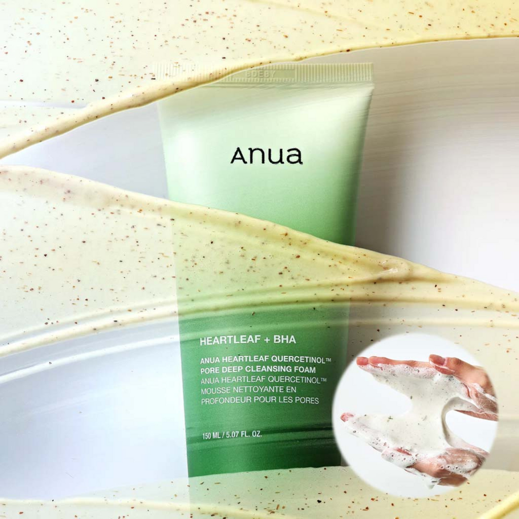 Anua - Heartleaf Quercetinol Pore Deep Cleansing Foam - Detergente viso schiumogeno purificante