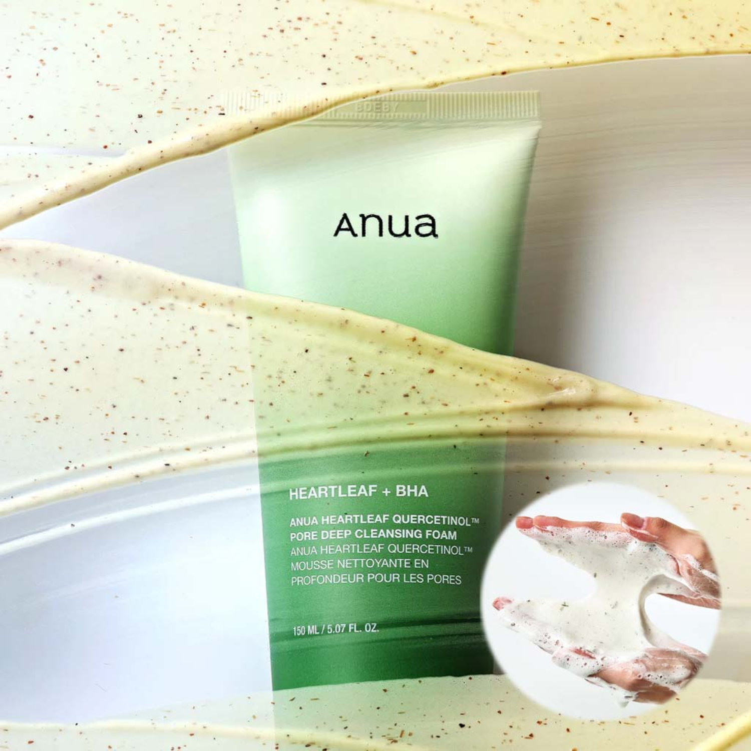 Anua - Heartleaf Quercetinol Pore Deep Cleansing Foam - Detergente viso schiumogeno purificante