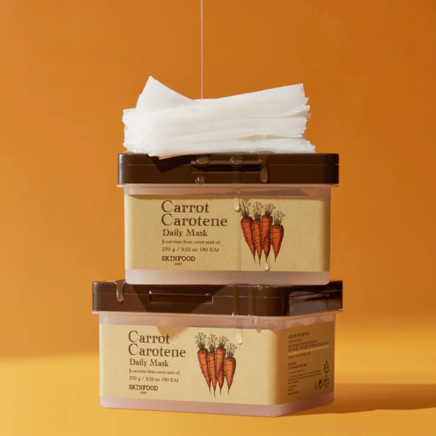 SKINFOOD – Carrot Carotene Daily Mask – 30 maschere viso lenitive alla carota