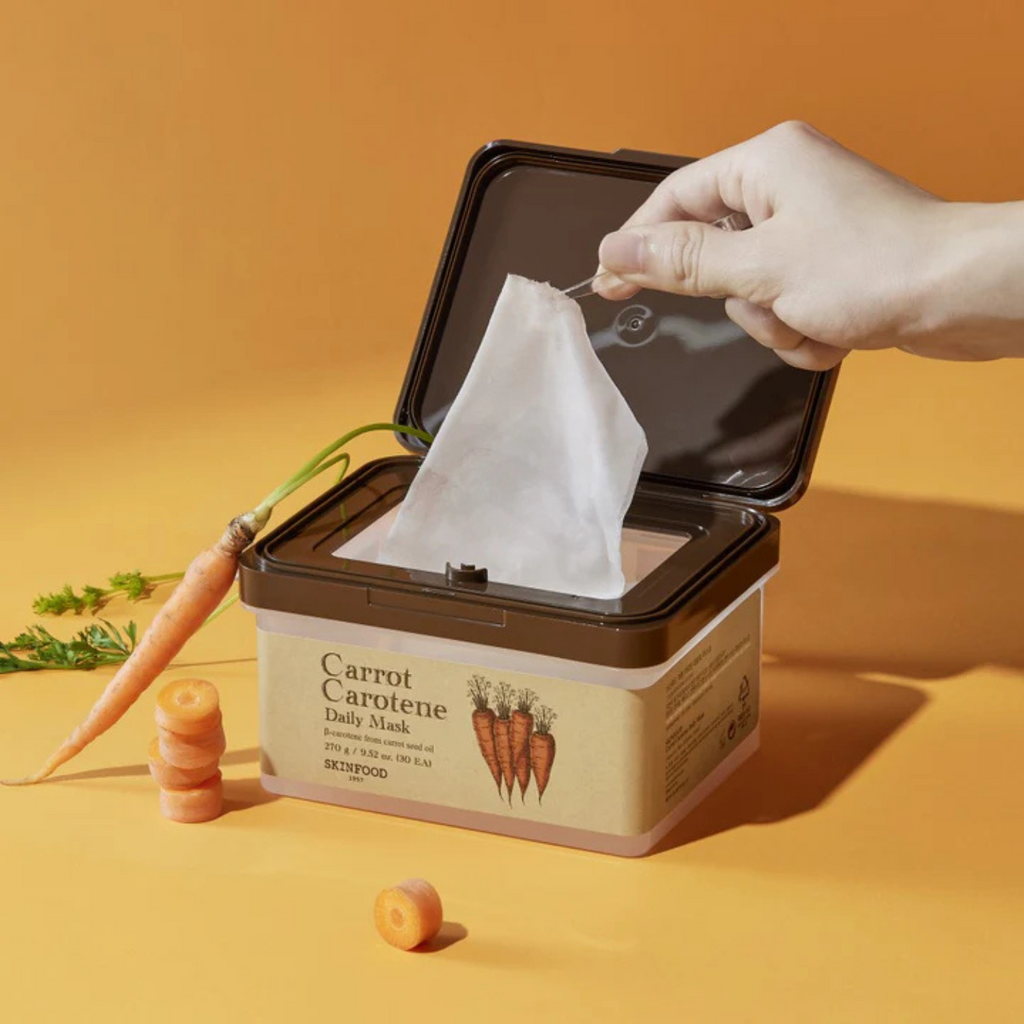 SKINFOOD – Carrot Carotene Daily Mask – 30 maschere viso lenitive alla carota