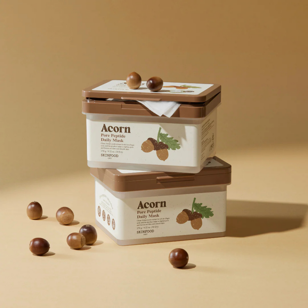SKINFOOD – Acorn Pore Peptide Daily Mask – Set maschere viso pori e elasticità