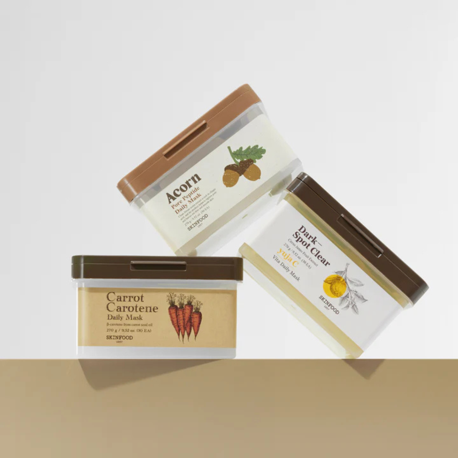 SKINFOOD – Acorn Pore Peptide Daily Mask – Set maschere viso pori e elasticità