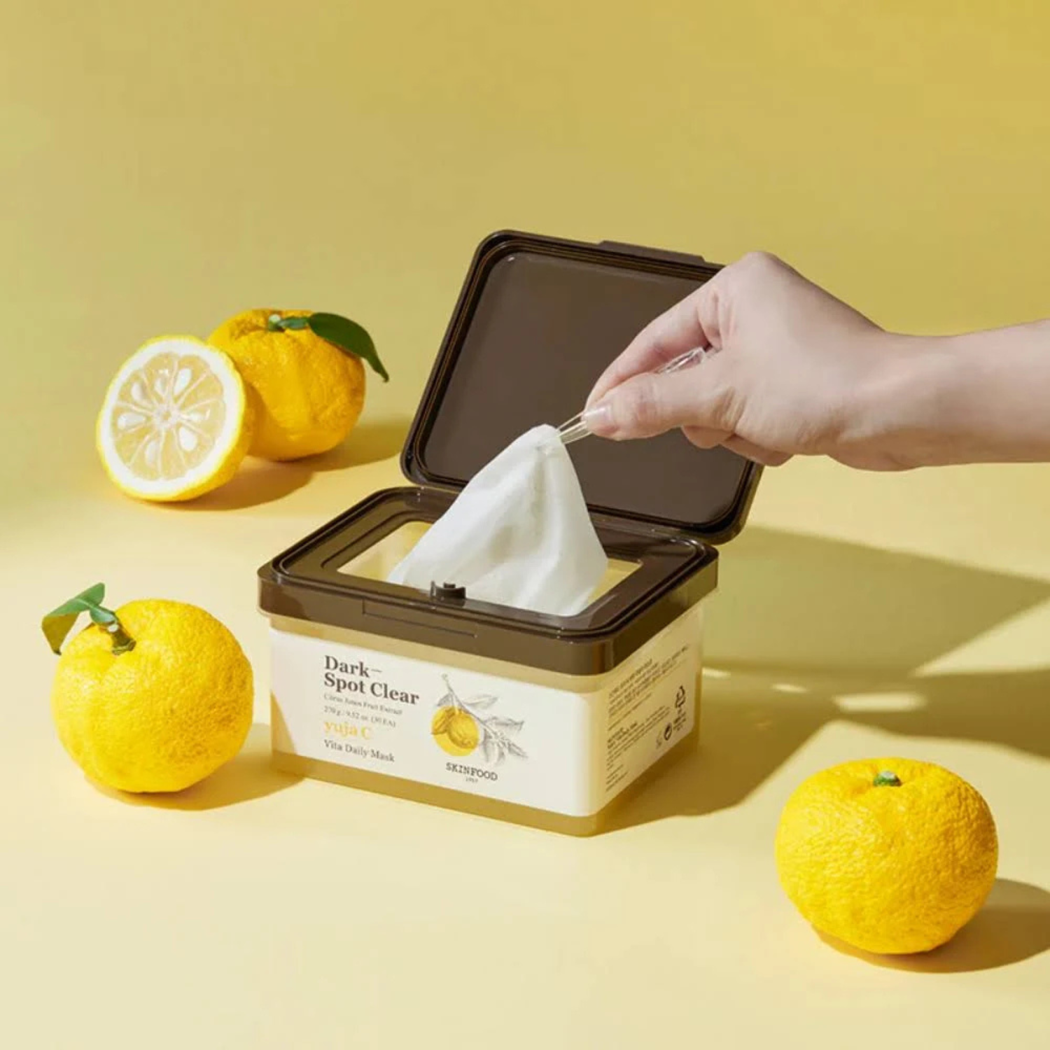 SKINFOOD – Yuja C Vita Daily Mask – 30 maschere viso illuminanti alla Vitamina C
