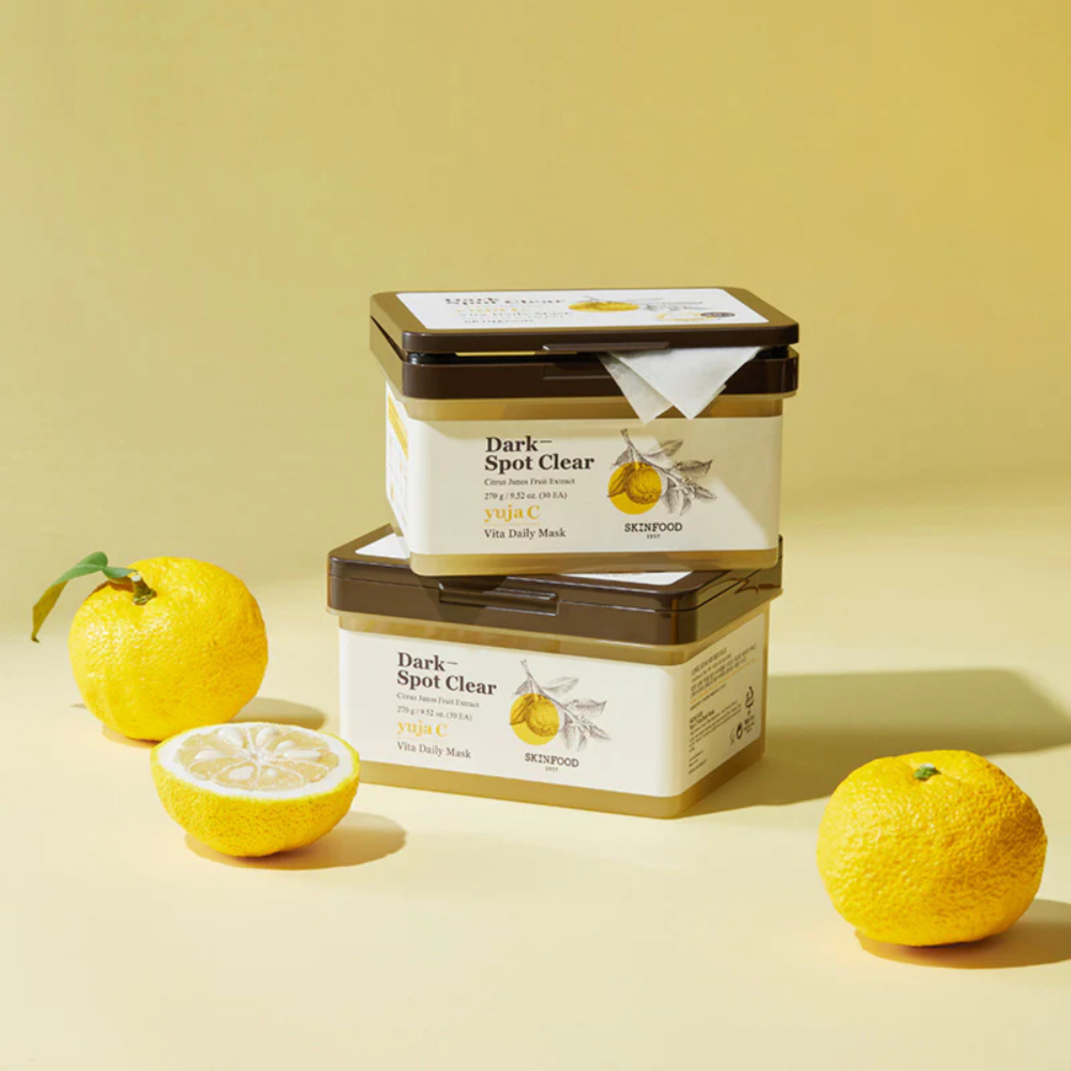 SKINFOOD – Yuja C Vita Daily Mask – 30 maschere viso illuminanti alla Vitamina C