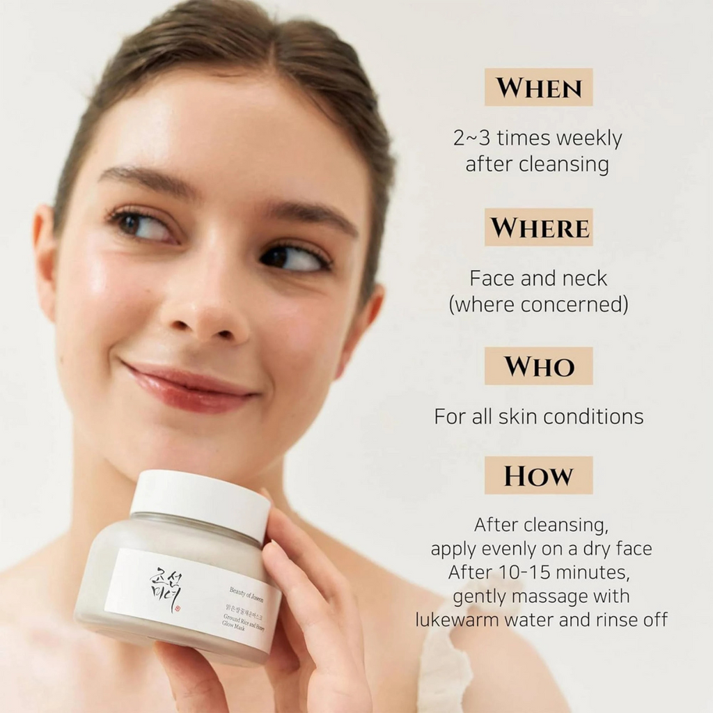 Beauty of Joseon - Ground Rice and Honey Glow Mask - Maschera viso nutriente illuminante al riso e miele