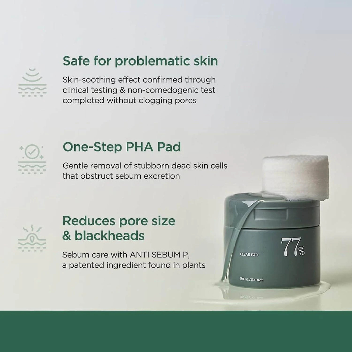 Anua - Heartleaf 77% Clear Pad - Dischetti viso purificanti e lenitivi per pelli sensibili