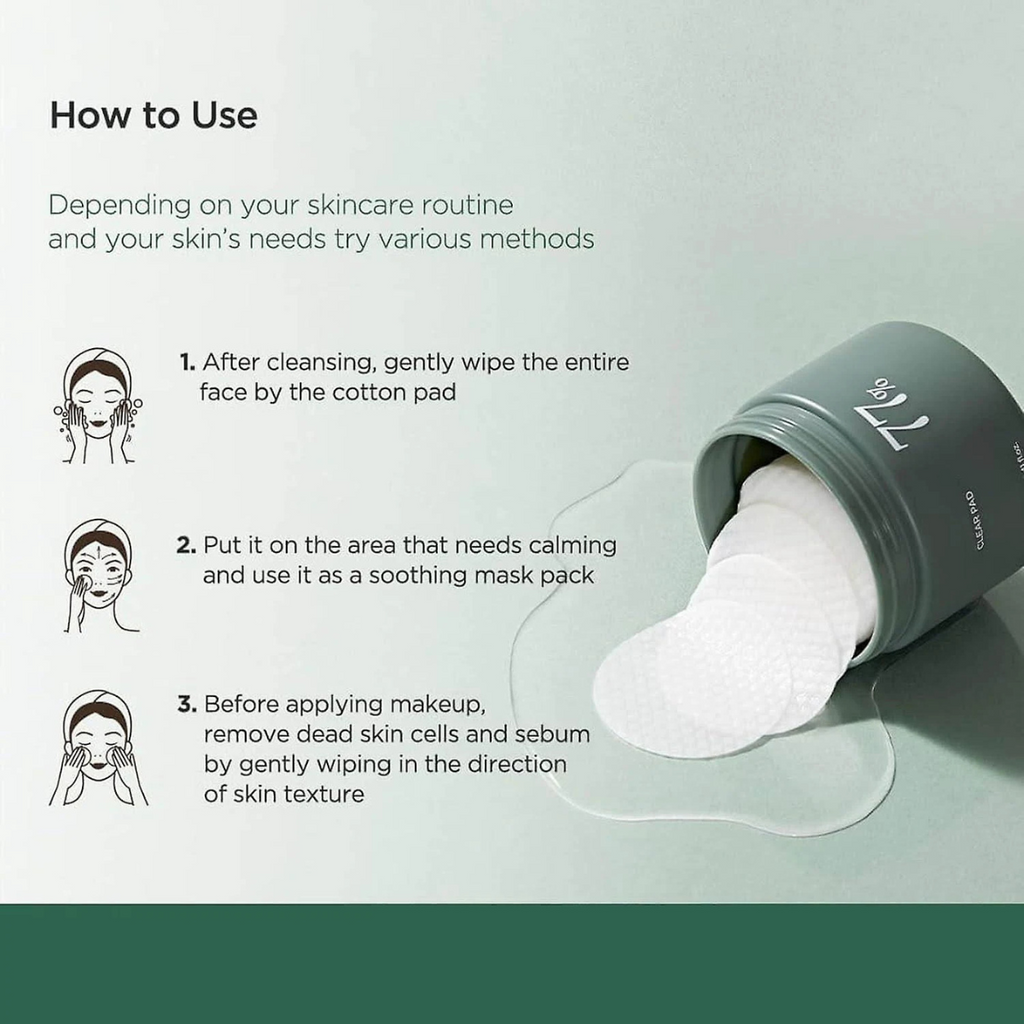 Anua - Heartleaf 77% Clear Pad - Dischetti viso purificanti e lenitivi per pelli sensibili