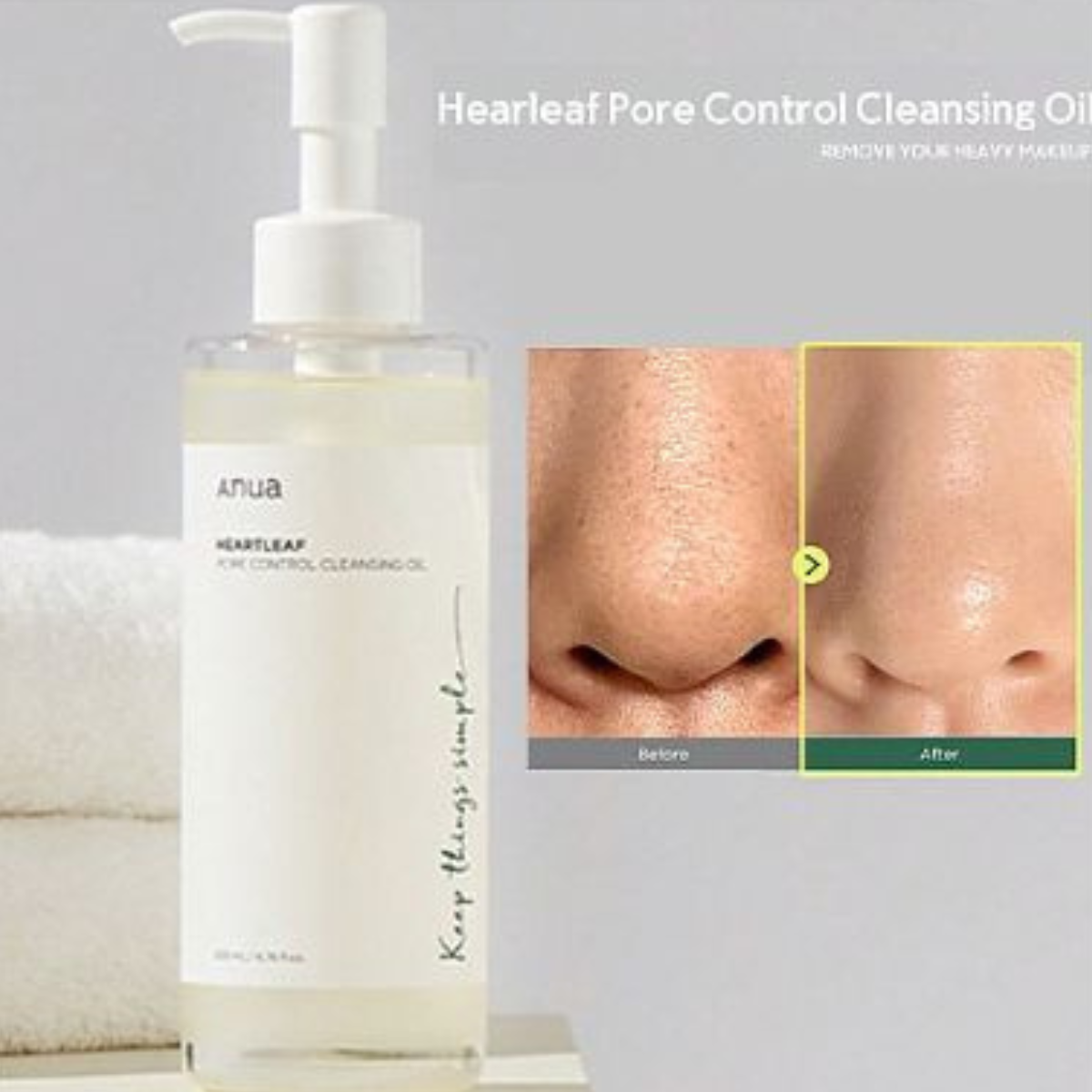 Anua - Heartleaf Pore Control Cleansing Oil - Olio detergente viso purificante