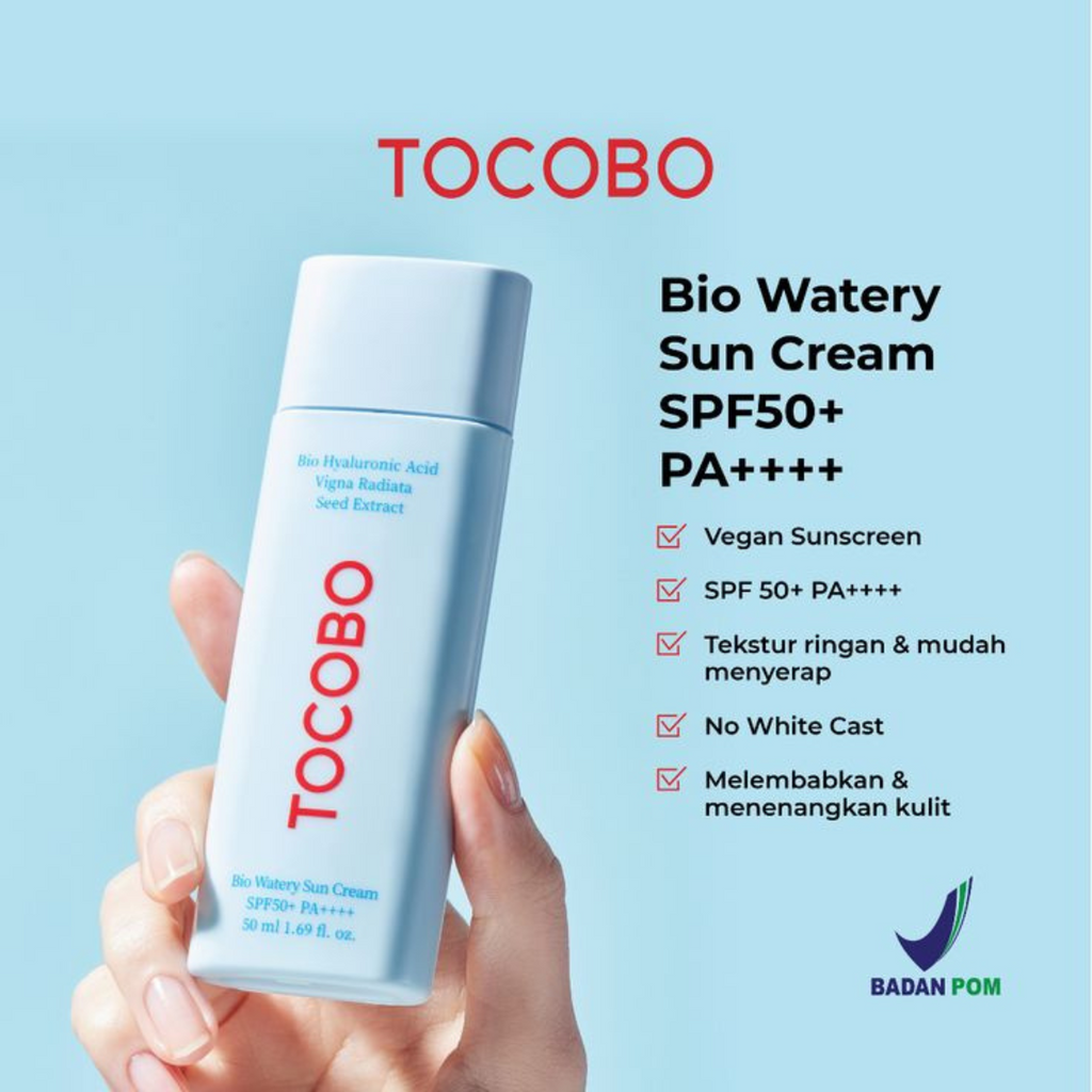 TOCOBO - Bio Watery Sun Cream SPF50 - Crema viso solare leggera e idratante