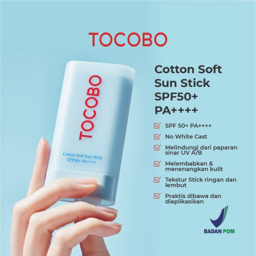 TOCOBO - Cotton Soft Sun Stick SPF50 - Stick solare viso opacizzante