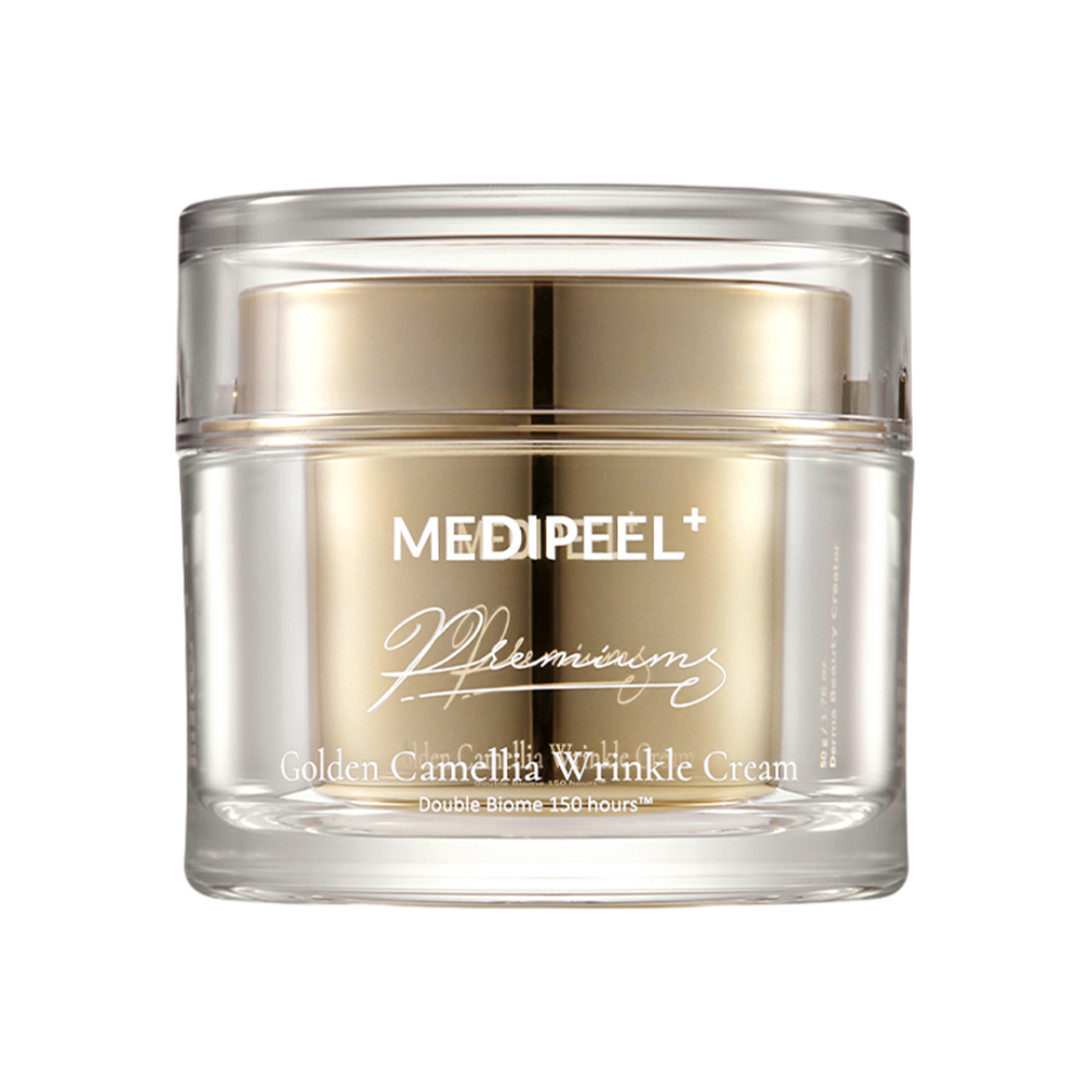 MEDI-PEEL - Peptide 9 Golden Camellia Wrinkle Cream - Crema viso anti-età levigante con peptidi e camelia