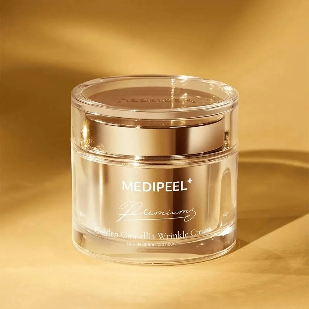 MEDI-PEEL - Peptide 9 Golden Camellia Wrinkle Cream - Crema viso anti-età levigante con peptidi e camelia