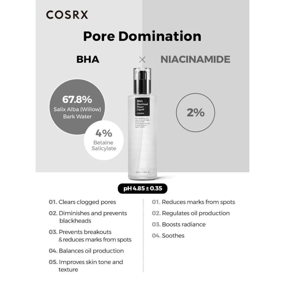 COSRX - BHA Blackhead Power Liquid - Esfolinate viso contro punti neri