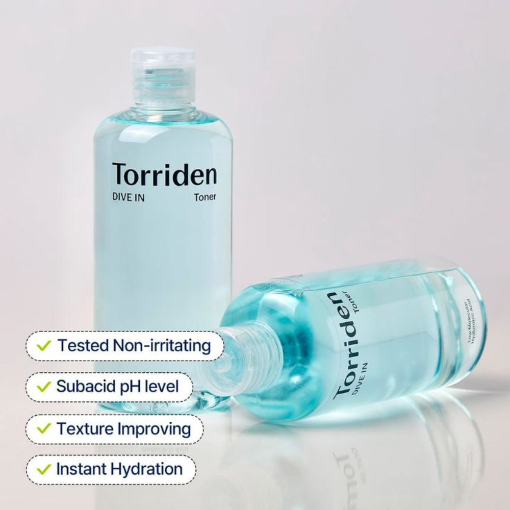 Torriden - Dive-In Low Molecular Hyaluronic Acid Toner - Tonico viso idratante e rimpolpante all’acido ialuronico