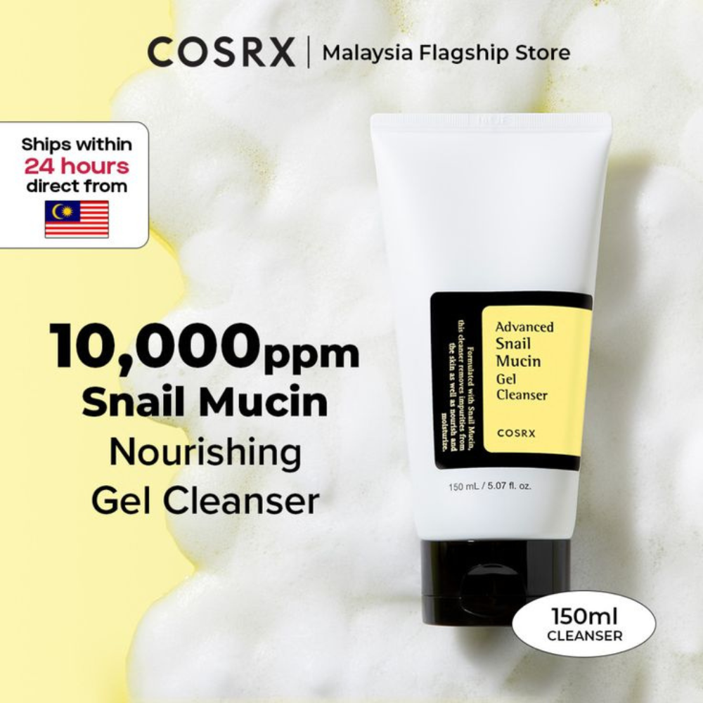 COSRX - Advanced Snail Mucin Power Gel Cleanser - Detergente viso idratante e rigenerante alla bava di lumaca