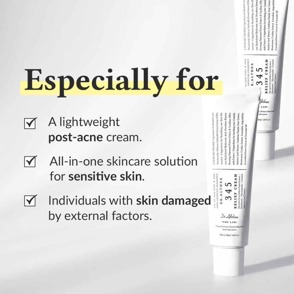 Dr. Althea - Pro Lab 345 Relief Cream - Crema viso idratante e rinforzante barriera cutanea