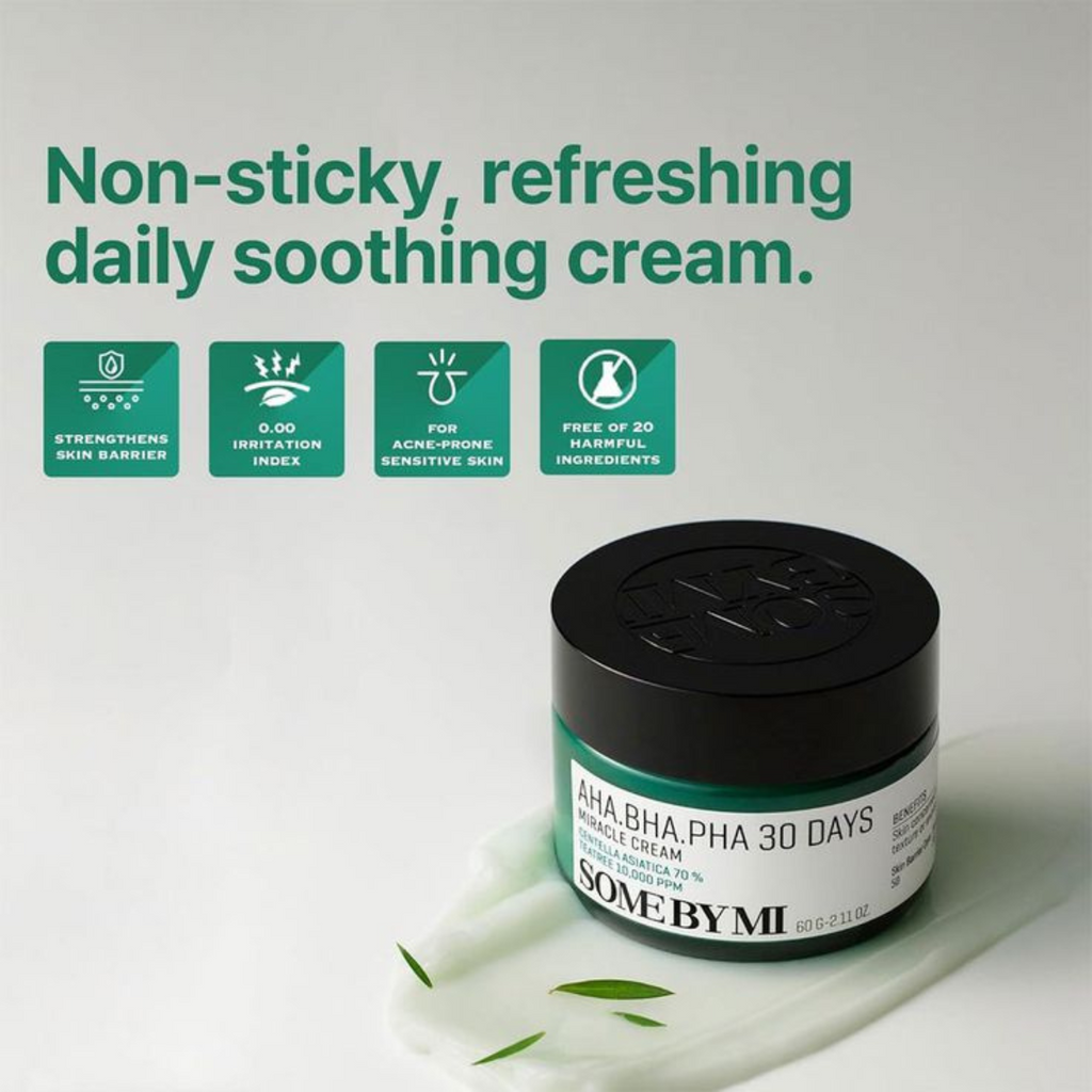 Some By Mi - AHA, BHA, PHA 30 Days Miracle Cream - Crema viso anti-imperfezioni con acidi esfolianti