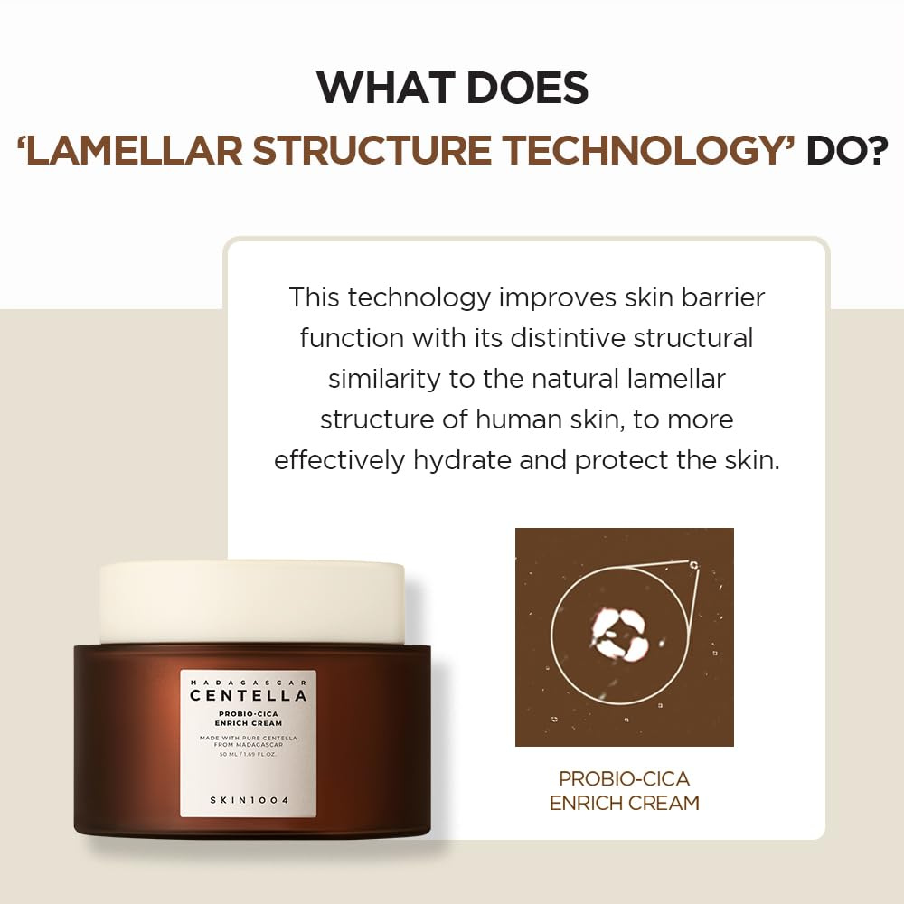 SKIN1004 - Madagascar Centella Probio-Cica Enrich Cream - Crema viso nutriente lenitiva alla centella asiatica e probiotici