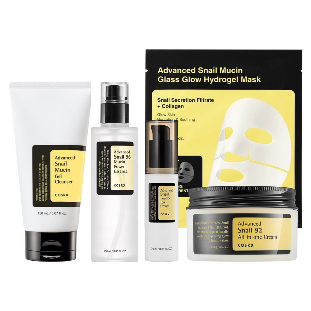 Kit completo Snail Mucin – Routine Rigenerante & Glass Skin