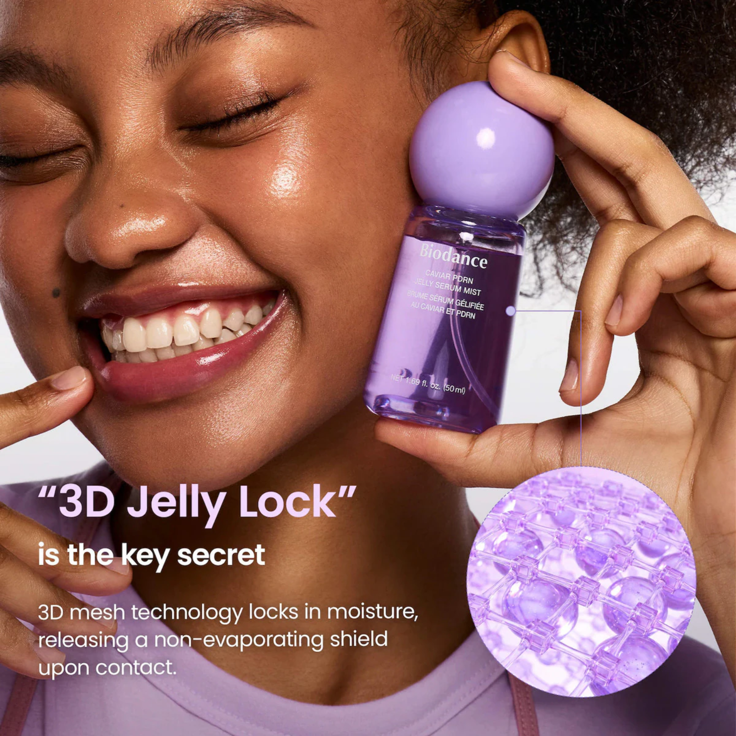 Caviar PDRN Jelly Serum Mist - Siero spray idratante e rassodante