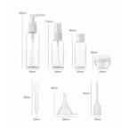 MewiSkin – Kit da viaggio 8 pezzi – Set contenitori cosmetici riutilizzabili