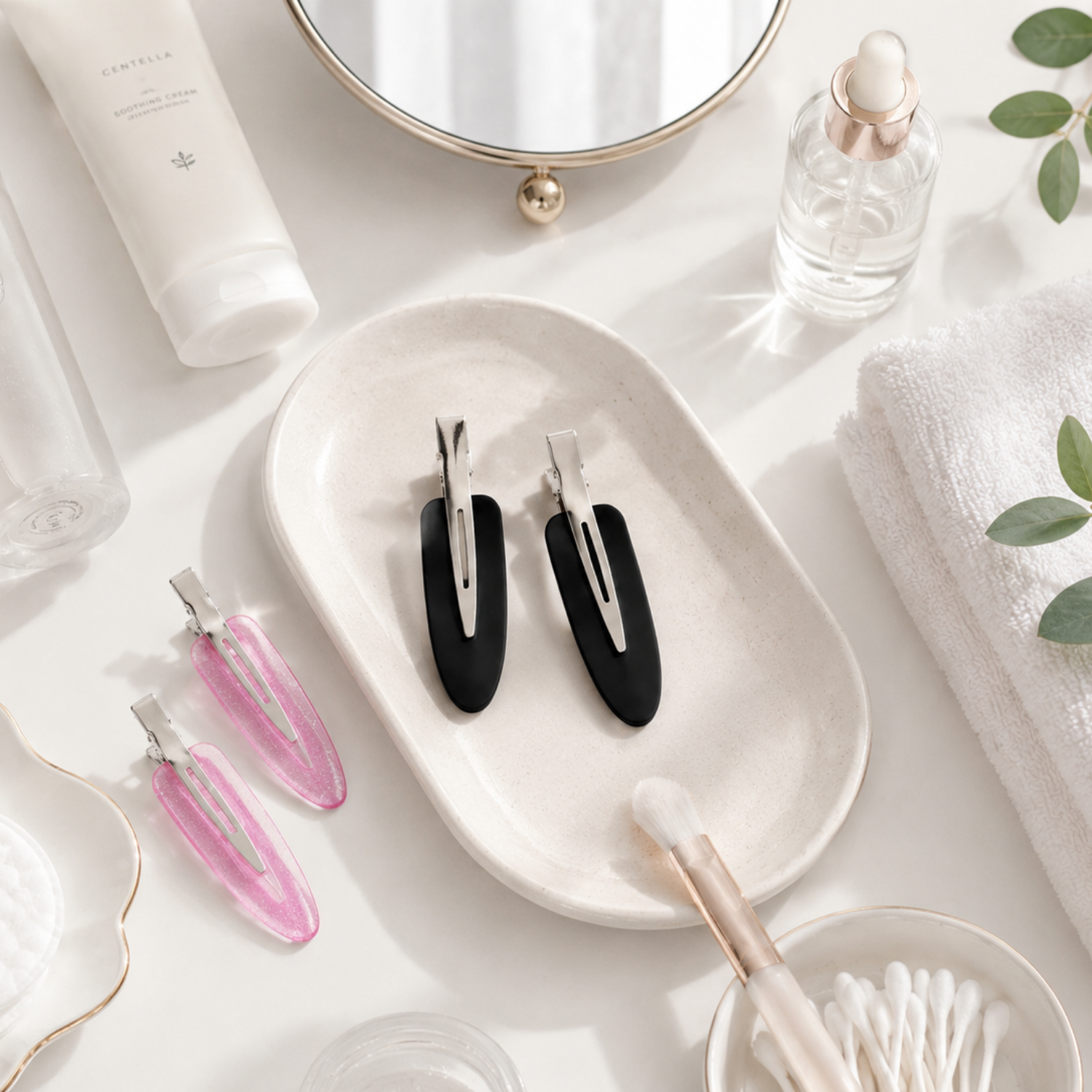 Set 2 Fermagli Capelli Anti-Piega – Clip Skincare & Make-up