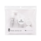 MewiSkin – Kit da viaggio 8 pezzi – Set contenitori cosmetici riutilizzabili